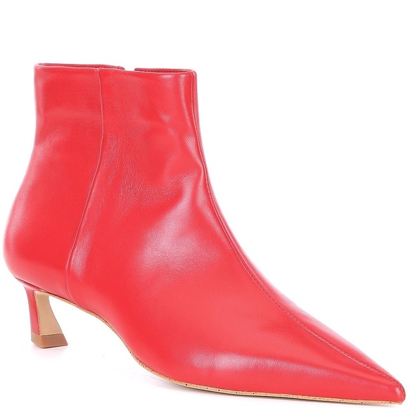 NWOB $140 Gianni Bini, the Georgina Leather Kitten Heel Booties - Picture 7 of 12